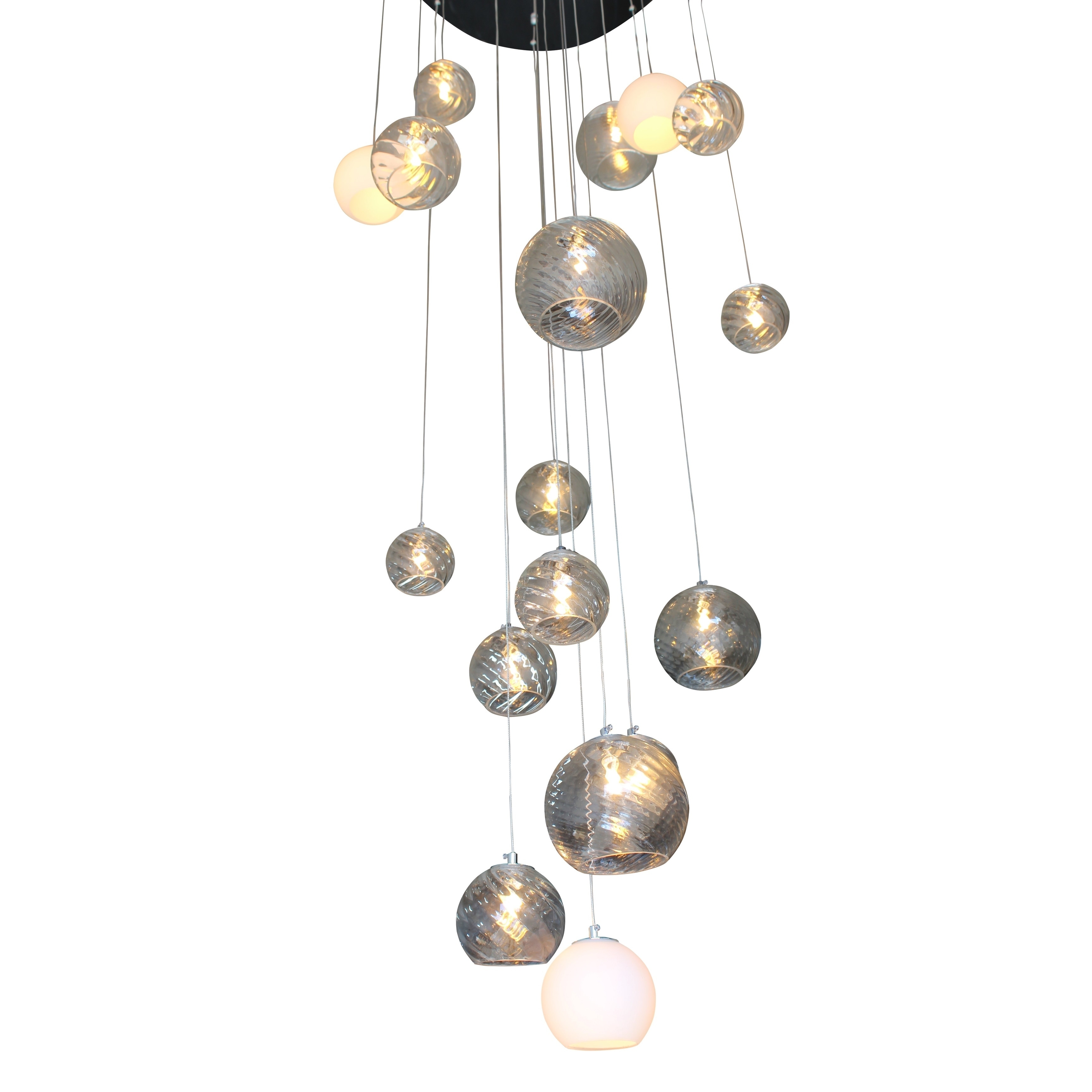 Belleza 17 Light Glass LED Chandelier, Chrome - N/A - Chandeliers For Bedrooms by Overstock.com