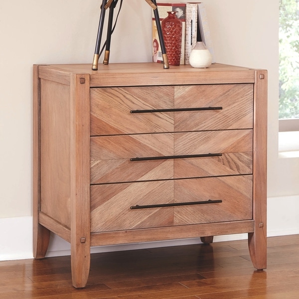 Loft Design Natural Withwashed Wood Nightstand