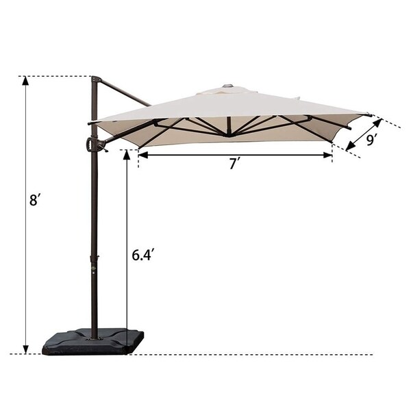 best rectangular cantilever umbrella