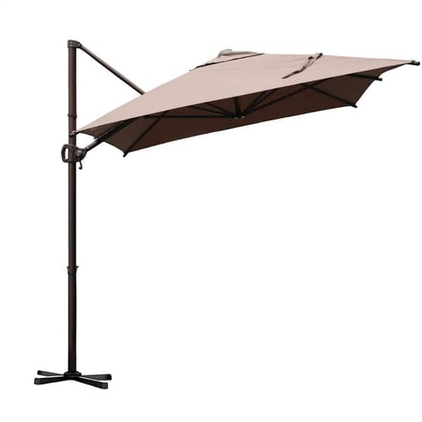 Shop Black Friday Deals On Offset Cantilever 9 By 7 Feet Rectangular Patio Hanging Umbrella With Cross Base Overstock 28608009