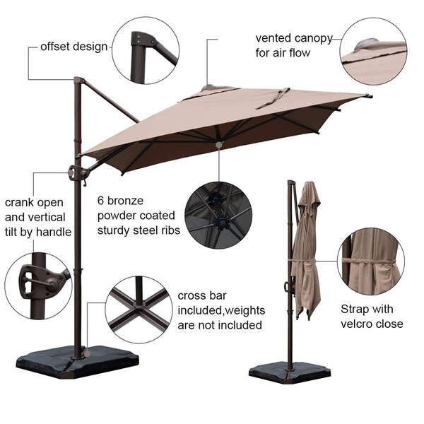 6 foot offset patio umbrella