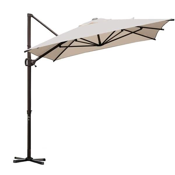 Shop Black Friday Deals On Offset Cantilever 9 By 7 Feet Rectangular Patio Hanging Umbrella With Cross Base Overstock 28608009