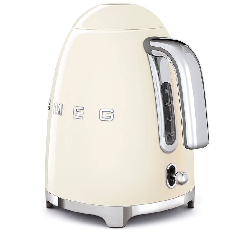 Smeg 50's Retro Style Aesthetic Electric Kettle, Cream