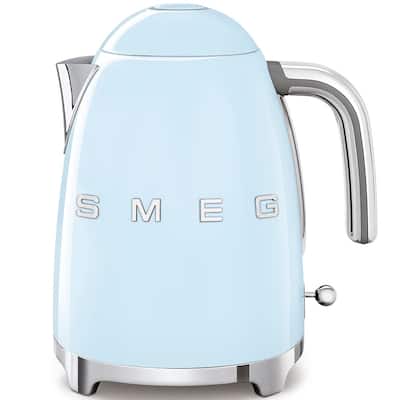 Smeg 50's Retro Style Aesthetic Electric Kettle, Pastel Blue