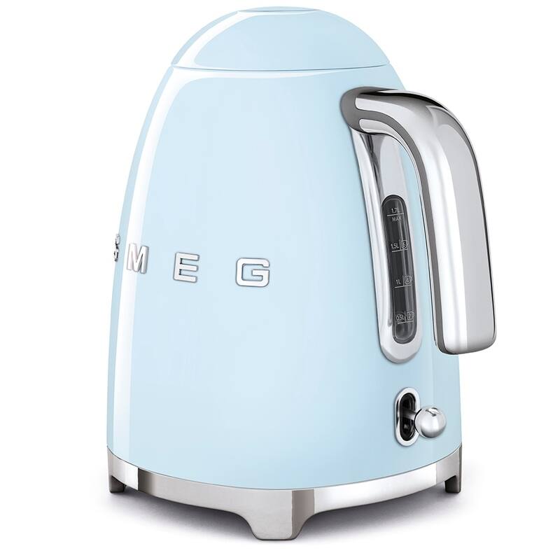 Smeg 50's Retro Style Aesthetic Electric Kettle, Pastel Blue