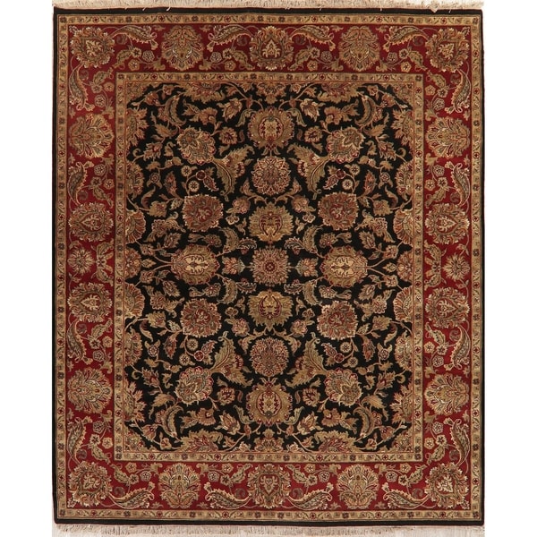 Oriental Agra Hand Knotted Traditional Wool Indian Area Rug - 9'10" x 8'0"