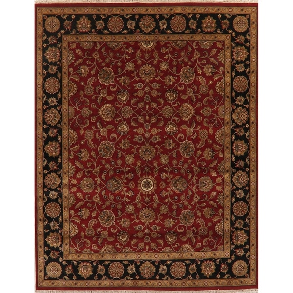 Oriental Agra Hand Knotted Wool Traditional Indian Area Rug - 10'2" x 7'11"