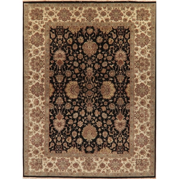 Hand Knotted Agra Oriental Traditional Wool Indian Area Rug - 12'0" x 9'0"