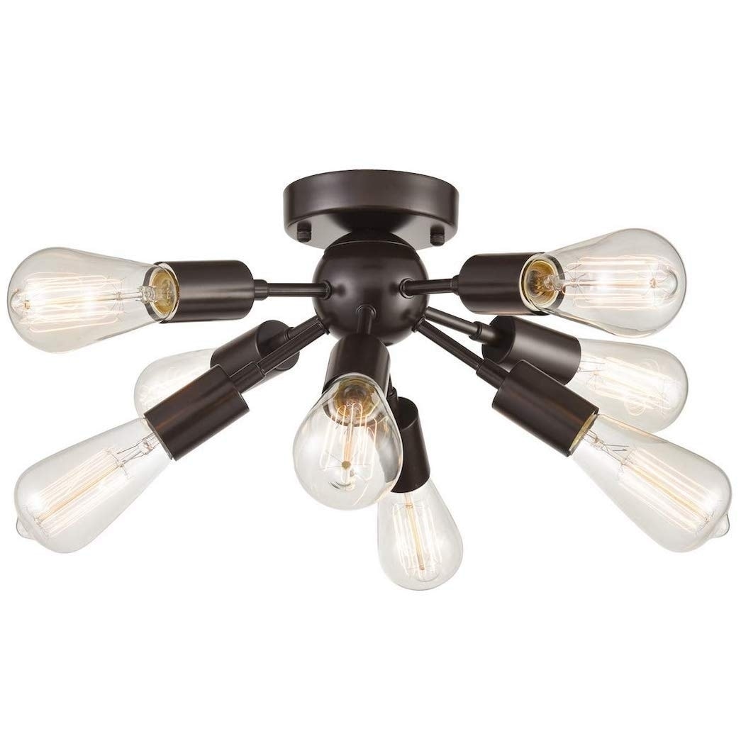 Shop Firenze Sputnik Chandelier With 8 Socket Flush Mount Ceiling