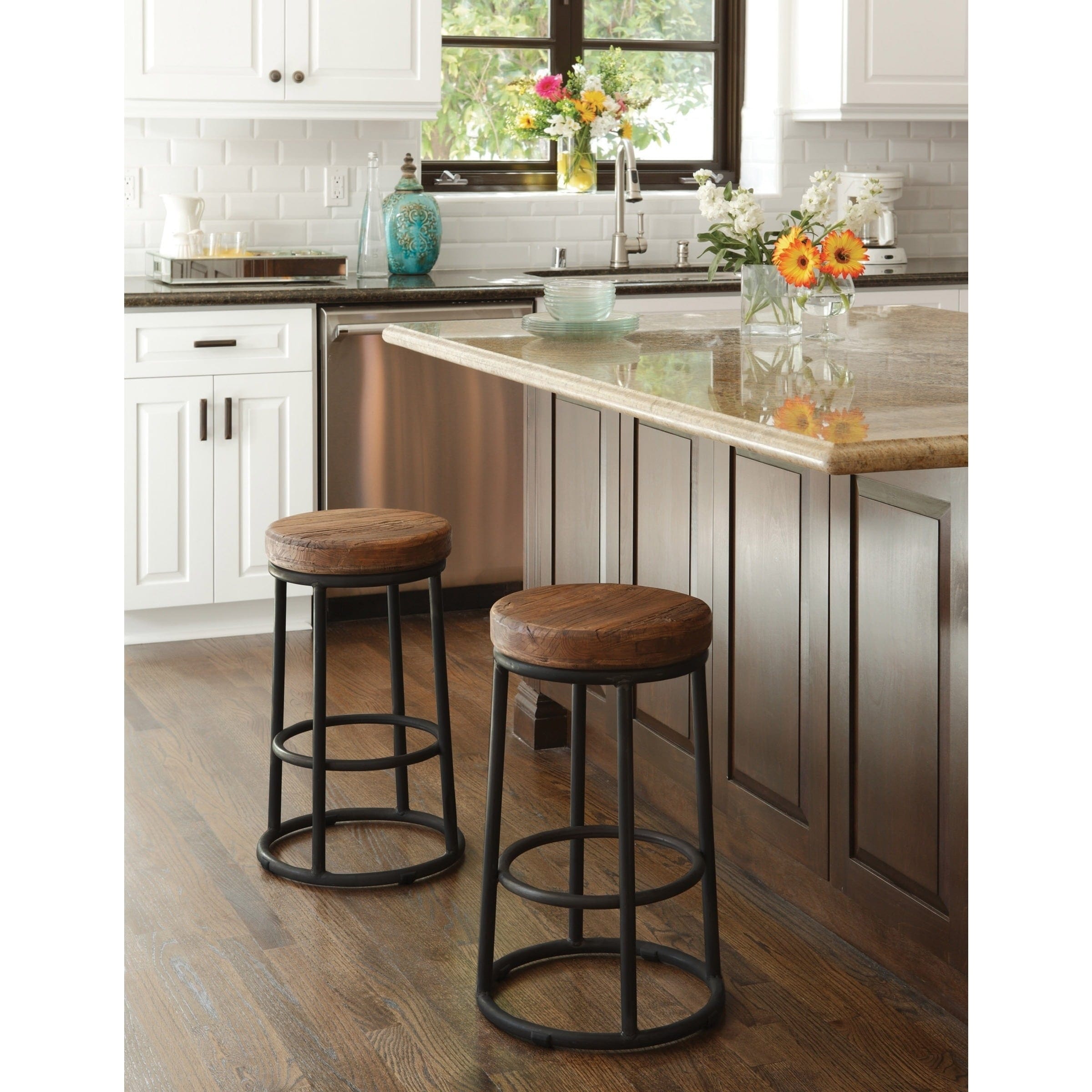 Wood and discount iron counter stools