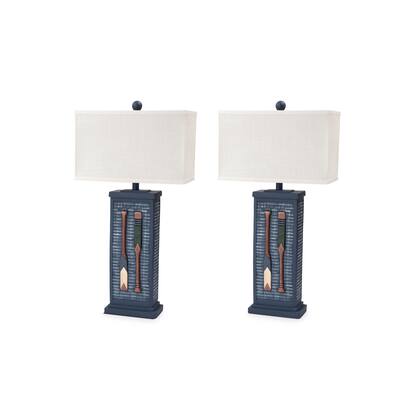 31.5" Polyresin Coastal Paddle Table Lamp - N/A