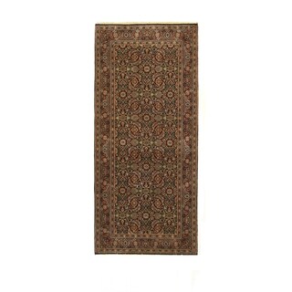 Navy/rust Hand-knotted Wool Traditional Oriental Herati Rug - 2' 9 x 6'