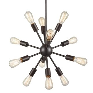 CASERTA Sputnik Chandelier 12 Light Modern Pendant Lighting Industrial Vintage Ceiling Light Fixture - N/A (Oil-Rubbed Bronze) - Chandeliers For Bedrooms by Overstock.com