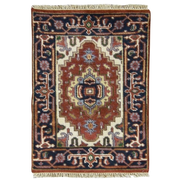 Handmade One-of-A-Kind Serapi Oriental Area Rug - 2' x 3'
