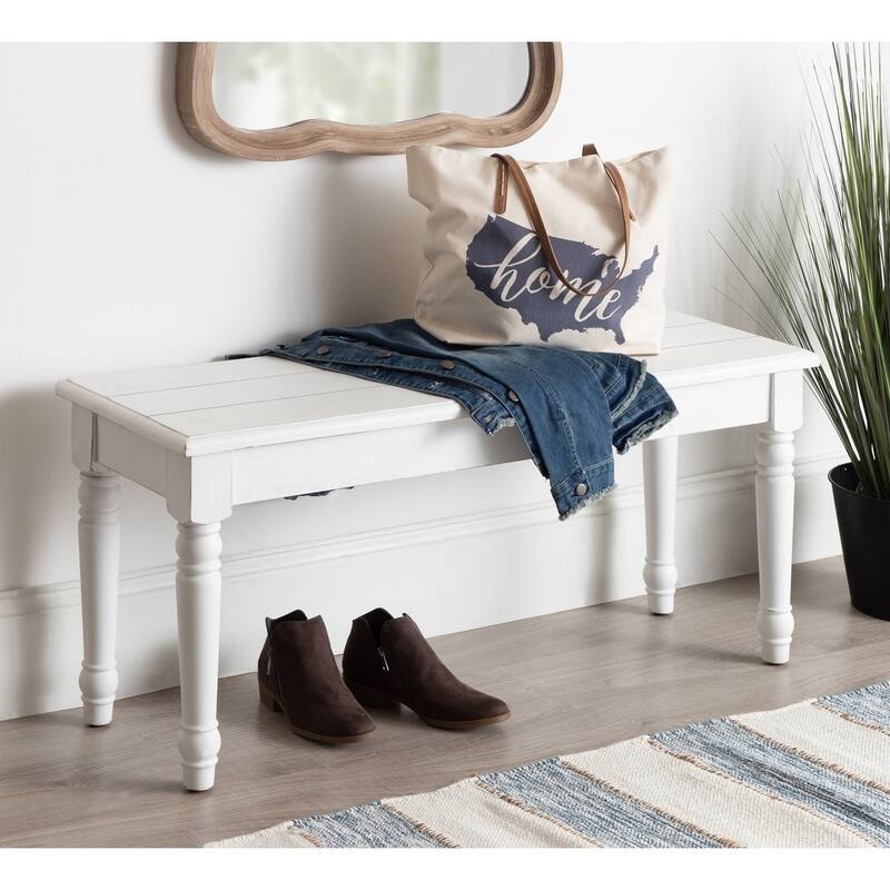 Kate and Laurel Cates Barnwood Bench - 42x14x19