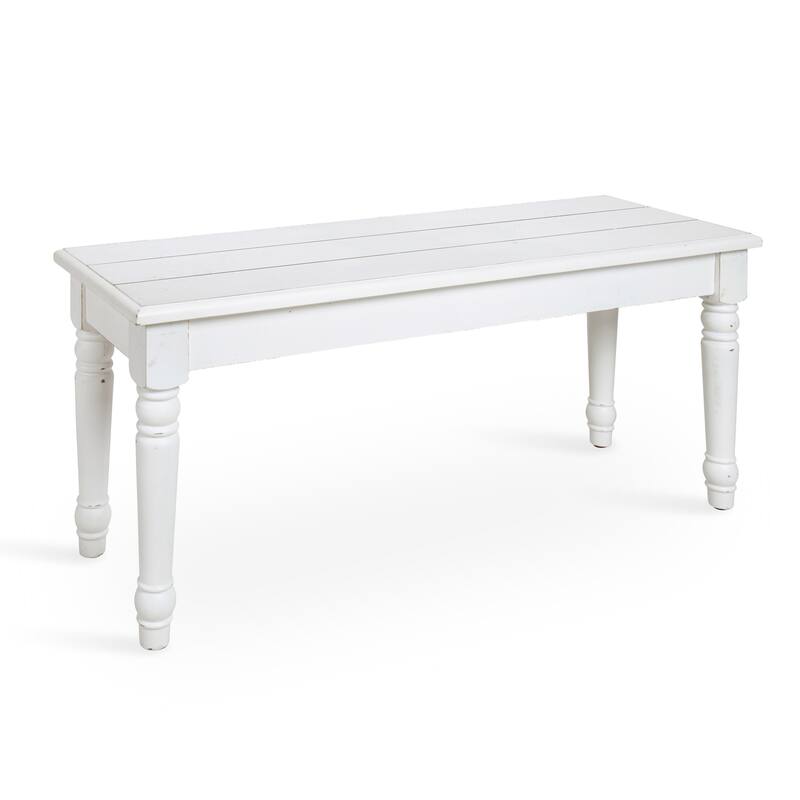 Kate and Laurel Cates Barnwood Bench - 42x14x19 - White