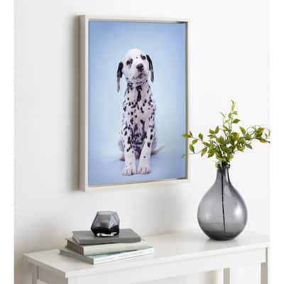 DesignOvation Sylvie Fig Dalmatian Dog Framed Canvas by Rachael Hale