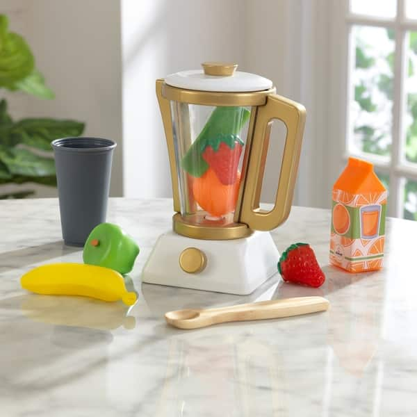 Kids' Vegetable & Fruit Smoothie Blender Play Set, Wooden Juice