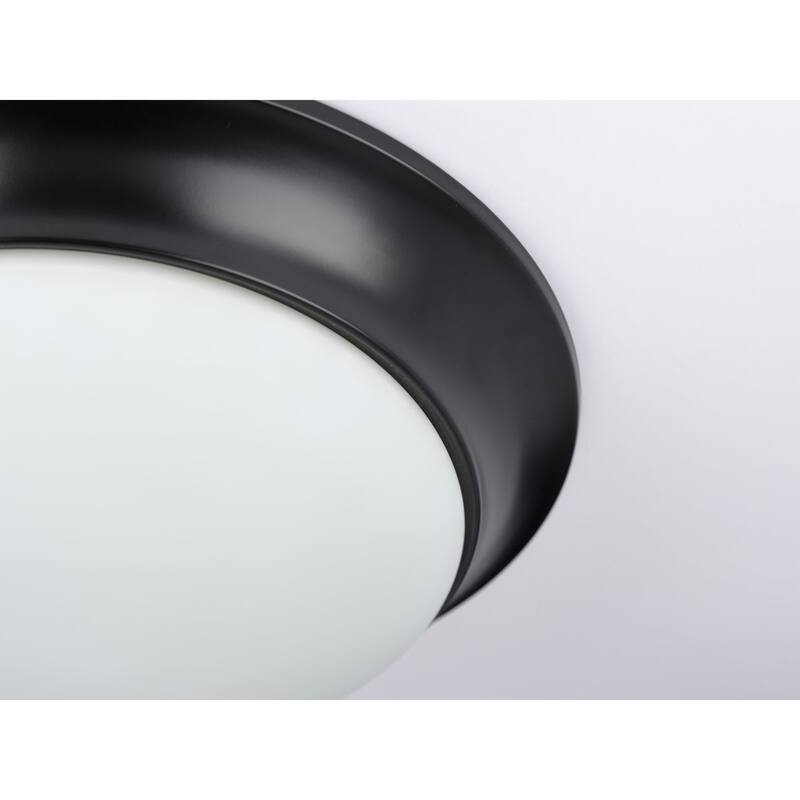 Progress Lighting One-Light 11-1/2" Etched Glass Flush Mount