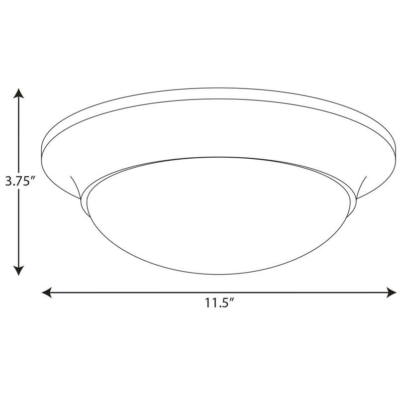 Progress Lighting One-Light 11-1/2" Etched Glass Flush Mount