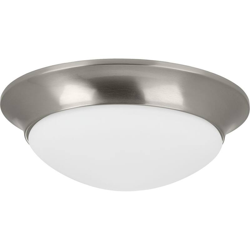 Progress Lighting Two-Light 14" Etched Glass Flush Mount