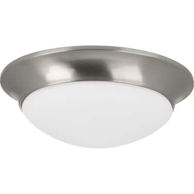 Progress Lighting Two-Light 14" Etched Glass Flush Mount
