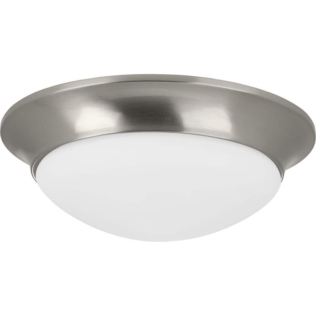 Progress Lighting Two-Light 14" Etched Glass Flush Mount