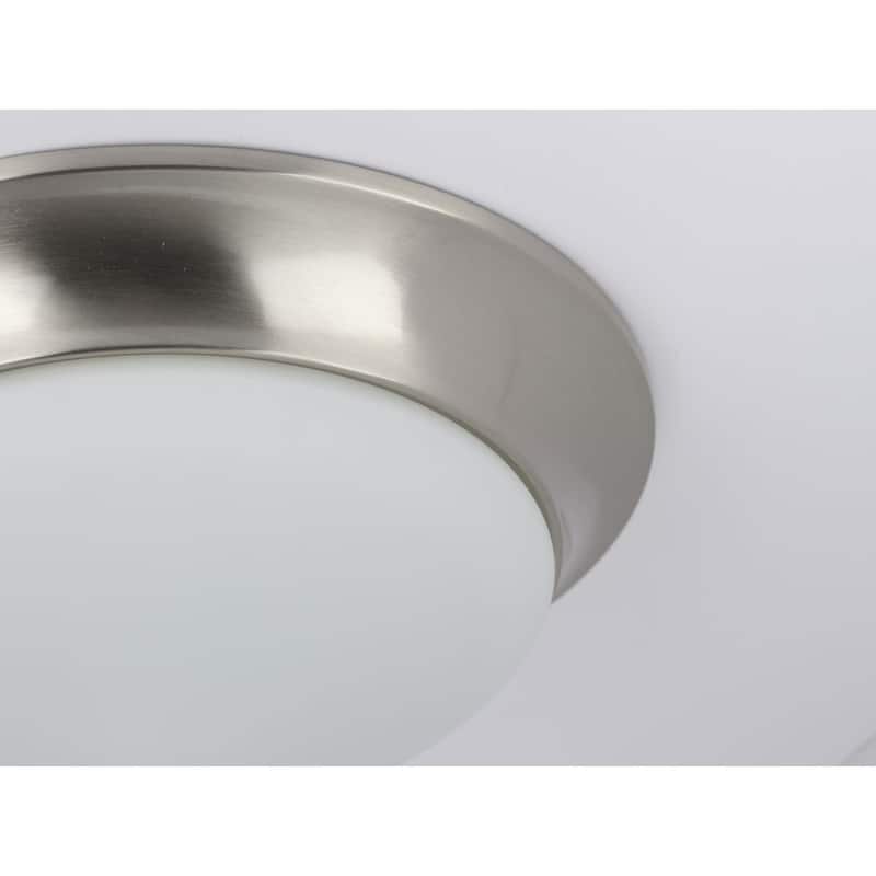 Progress Lighting Two-Light 14" Etched Glass Flush Mount
