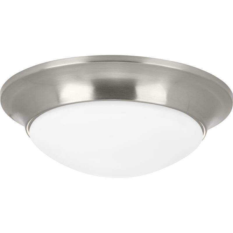 Progress Lighting One-Light 11-1/2" Etched Glass Flush Mount