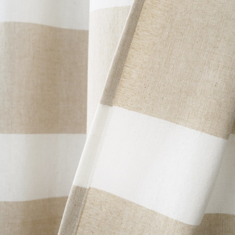 Porch & Den Marty Striped Yarn Dyed Cotton Window Curtain Panel Pair