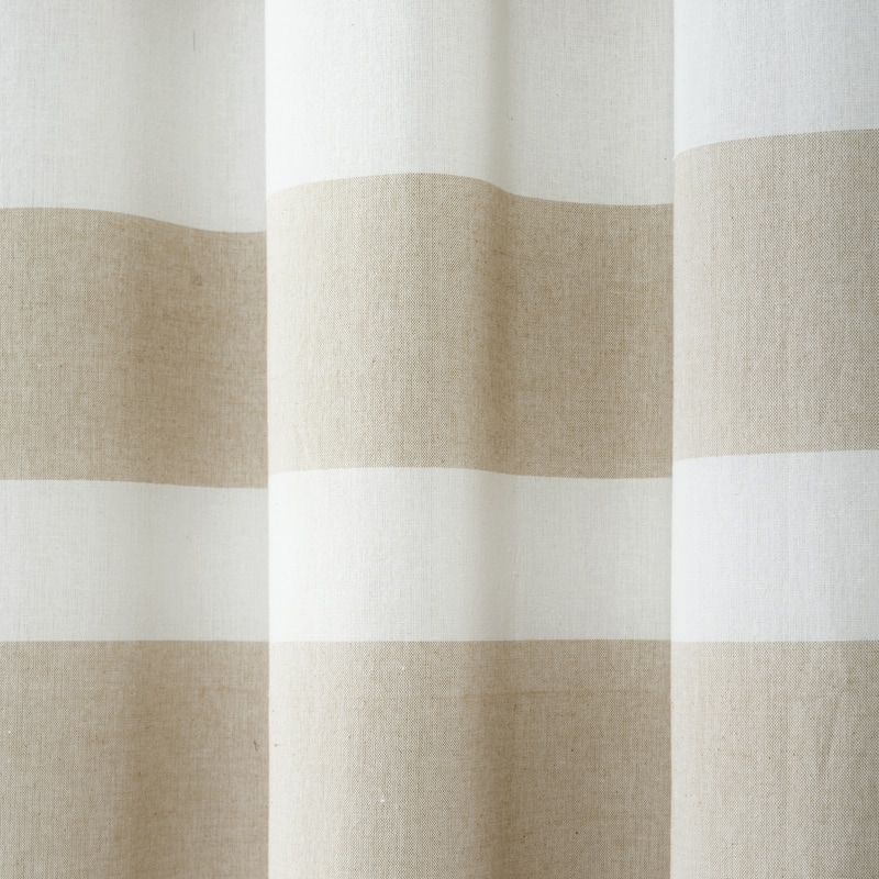 Porch & Den Marty Striped Yarn Dyed Cotton Window Curtain Panel Pair
