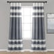 preview thumbnail 1 of 15, Porch & Den Marty Striped Yarn Dyed Cotton Window Curtain Panel Pair 40"w x84"l - Navy