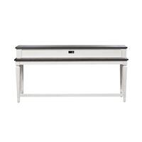 Allyson Park Wirebrushed White Console Bar Table