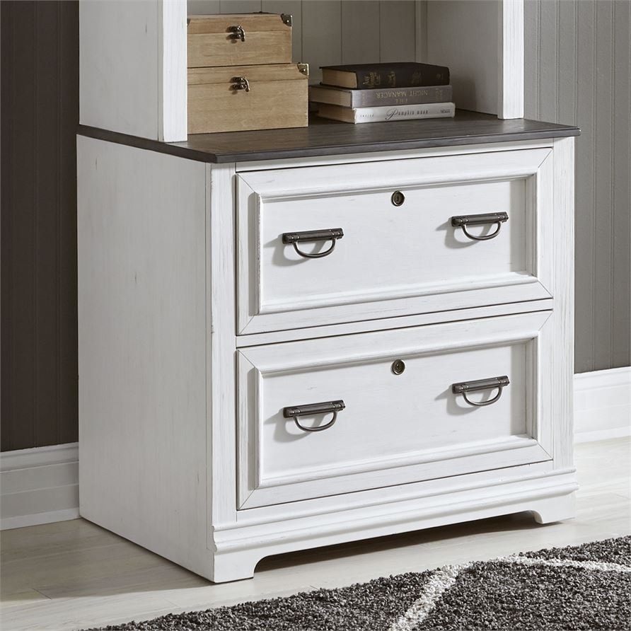 Shop Allyson Park Wirebrushed White Bunching Lateral File Cabinet