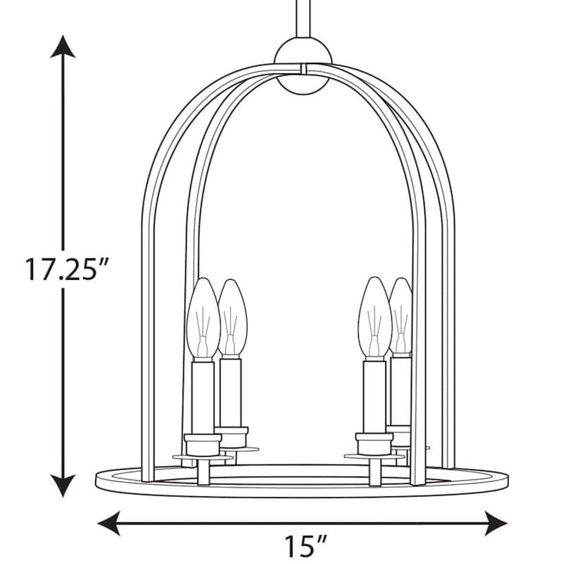 Progress Lighting Seneca Collection Four Light Foyer Pendant