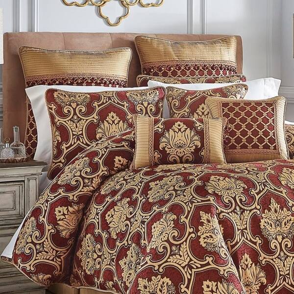 Shop Gracewood Hollow Sharma 4 Piece Red And Goldtone Chenille