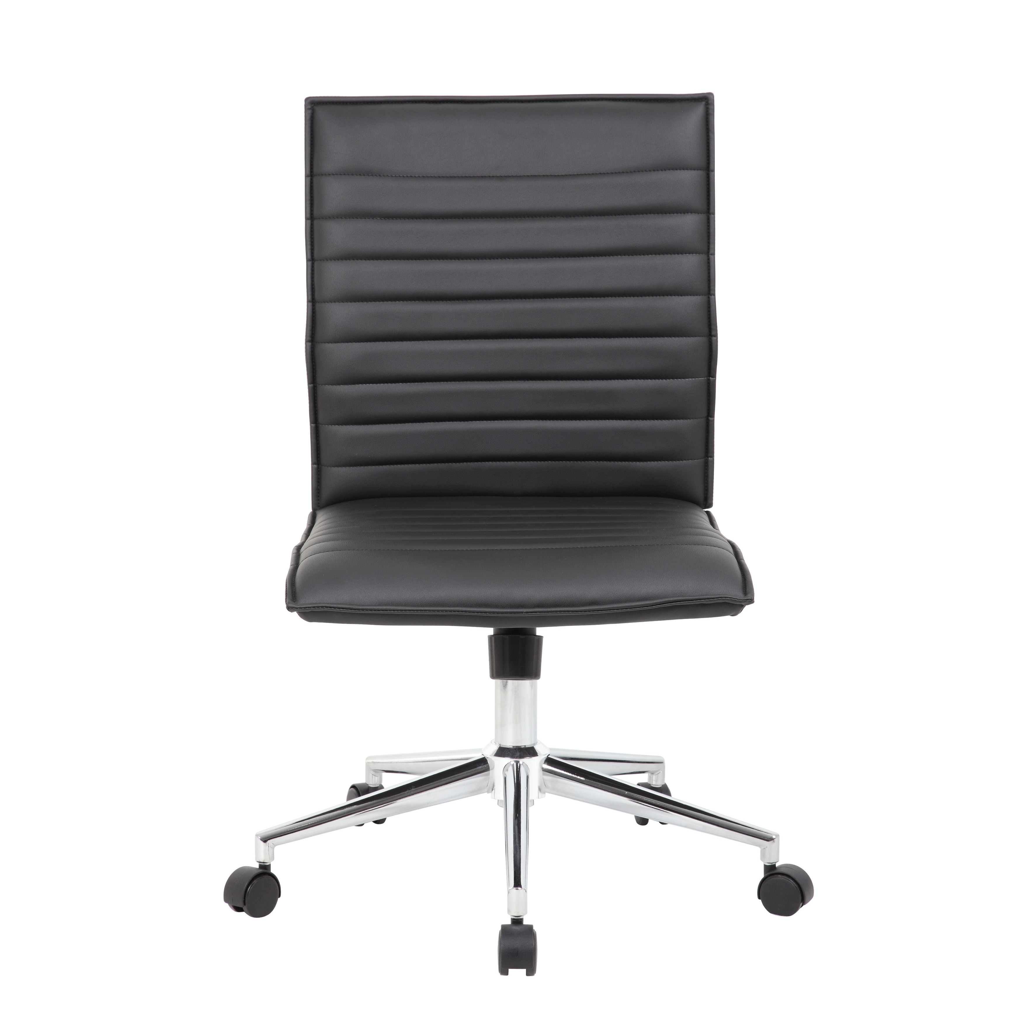 black vinyl desk chair