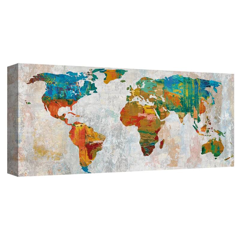 Abstract World Map by Paul Duncan Canvas Art Print