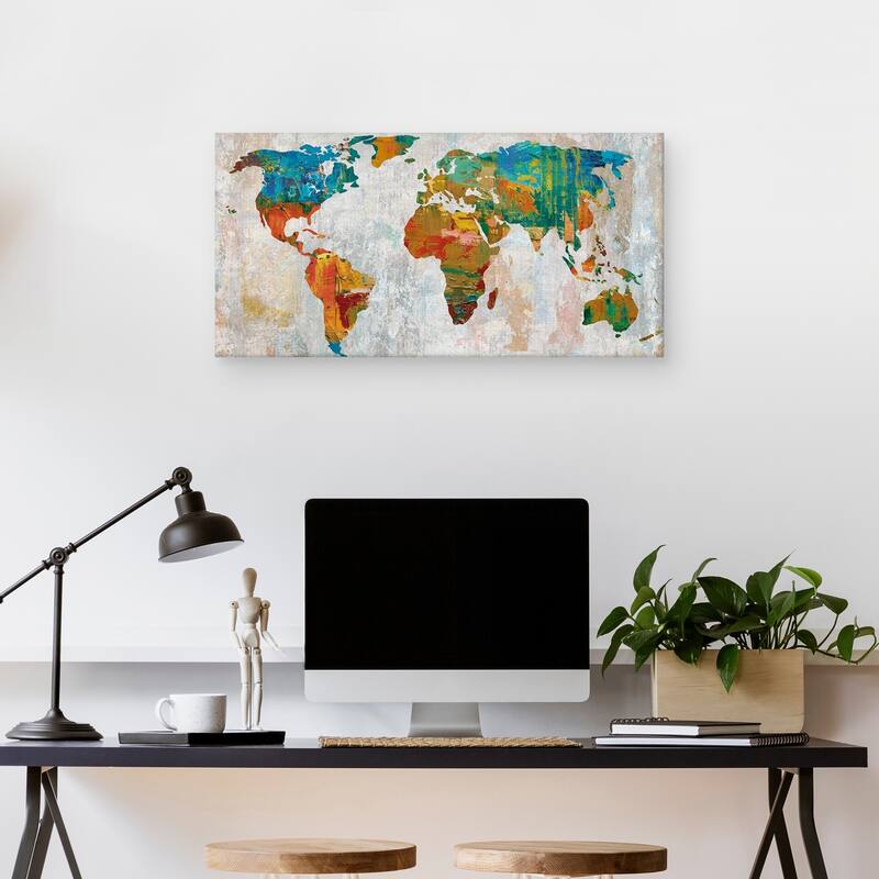 Abstract World Map by Paul Duncan Canvas Art Print