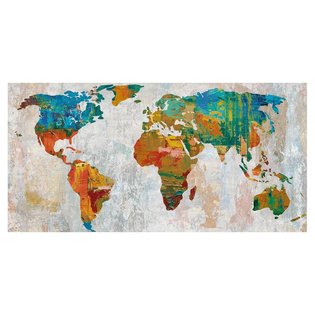 Abstract World Map by Paul Duncan Canvas Art Print