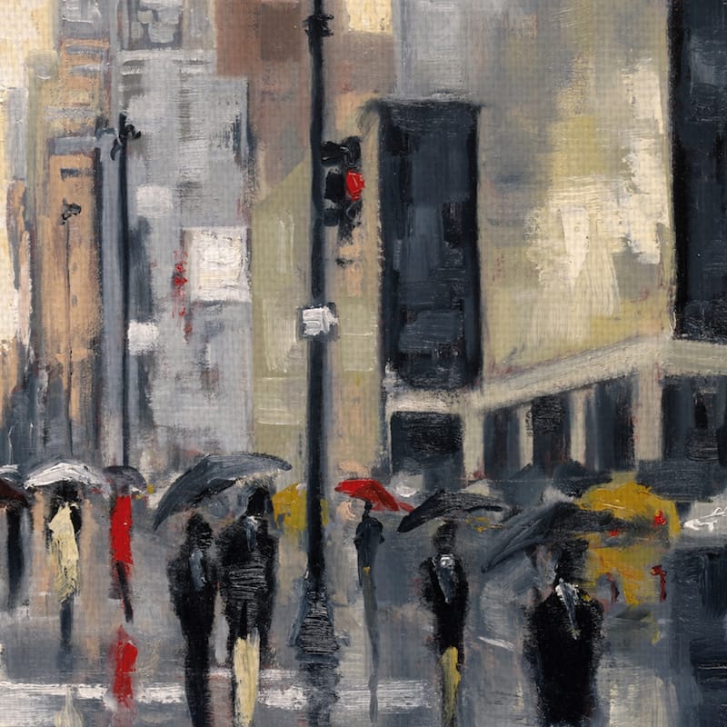 New York Showers by Shawn Mackey Canvas Art Print