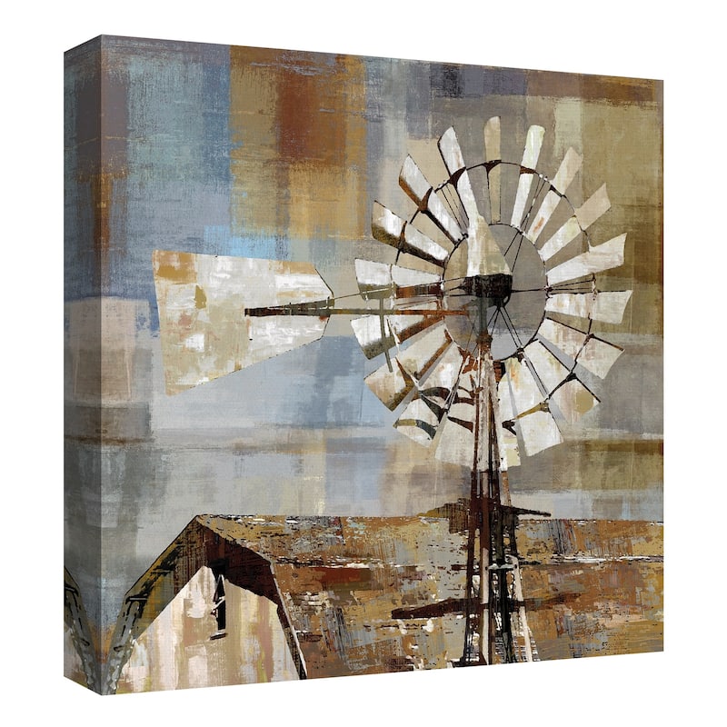 Long Barn Windmill by Mark Chandon Canvas Art Print