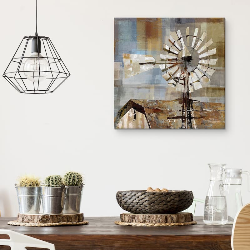 Long Barn Windmill by Mark Chandon Canvas Art Print