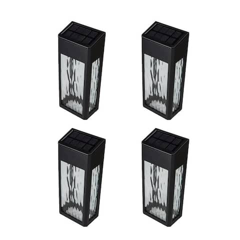 Classy Caps Black Aluminum Lancaster Deck & Wall Light (Set of 4)