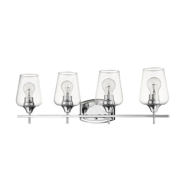Joliet 4 Light Vanity in Chrome Bed Bath & Beyond 28625193