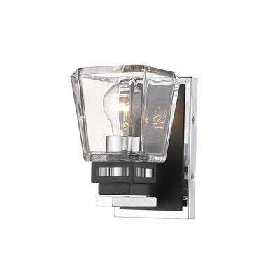 Jackson 1 Light Wall Sconce in Chrome Matte Black