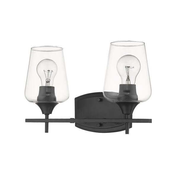 Joliet 2 Light Vanity in Matte Black Bed Bath & Beyond 28625208