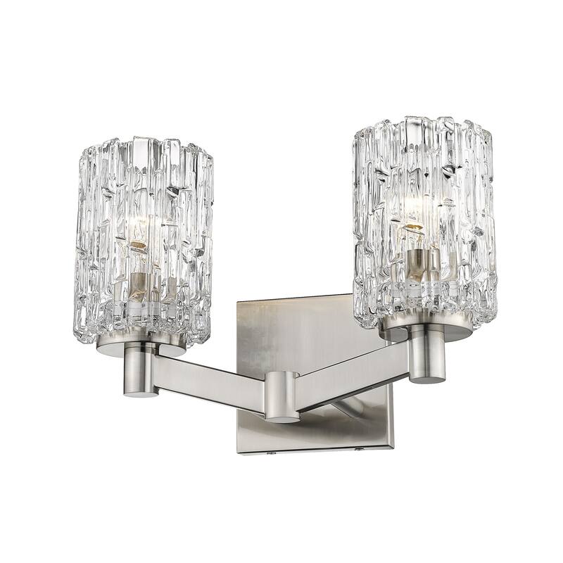 Aubrey 2 Light Vanity in Brushed Nickel
