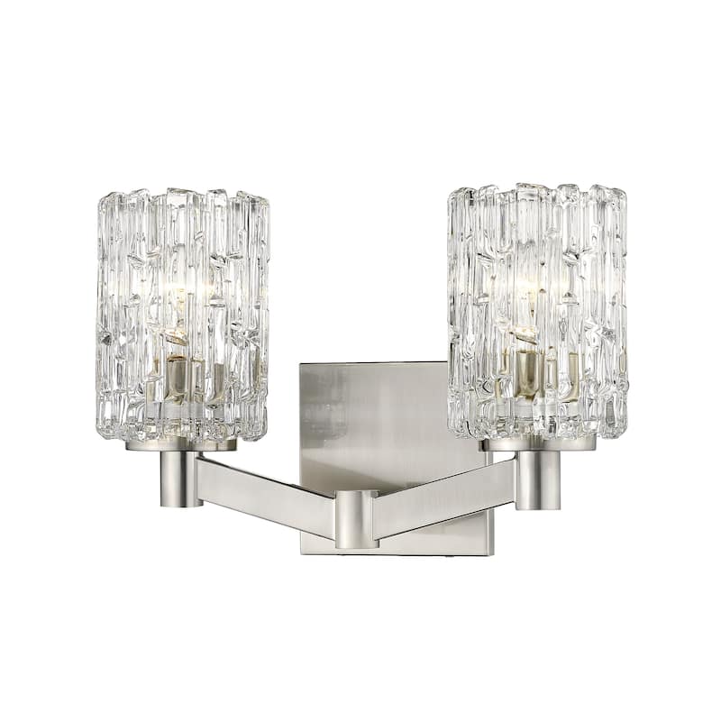 Aubrey 2 Light Vanity in Brushed Nickel