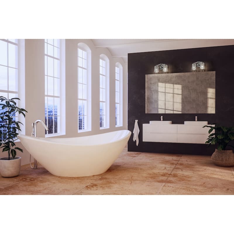 Aubrey 2 Light Vanity in Brushed Nickel